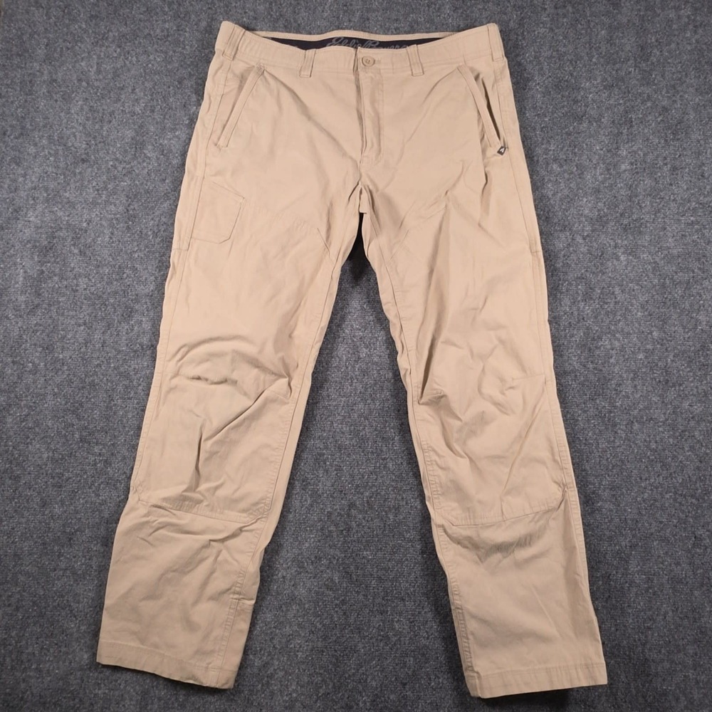 Eddie Bauer First Ascent Pants Mens 36x30* Zip Pockets Hiking Double Knee